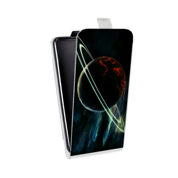 Дизайнерский вертикальный чехол-книжка для Samsung Galaxy S6 Edge Сатурн (на заказ)