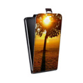 Дизайнерский вертикальный чехол-книжка для HTC One M9+ Солнце
