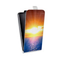 Дизайнерский вертикальный чехол-книжка для Samsung Galaxy Grand Prime Солнце