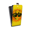 Дизайнерский вертикальный чехол-книжка для Alcatel One Touch Idol Солнце