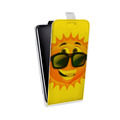Дизайнерский вертикальный чехол-книжка для Lenovo Moto G5 Солнце