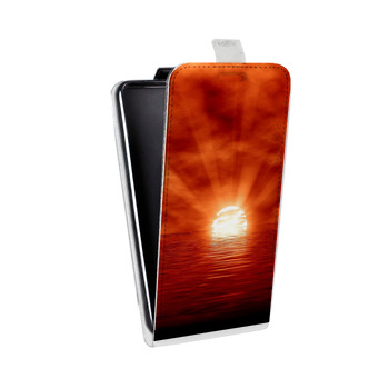 Дизайнерский вертикальный чехол-книжка для Huawei P10 Lite Солнце (на заказ)
