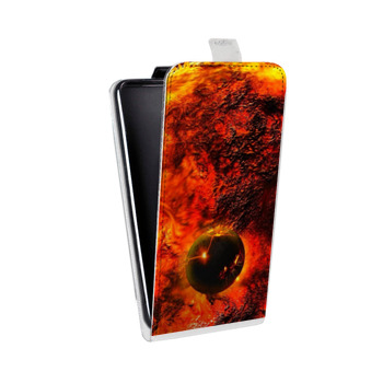 Дизайнерский вертикальный чехол-книжка для Iphone 5s Солнце (на заказ)