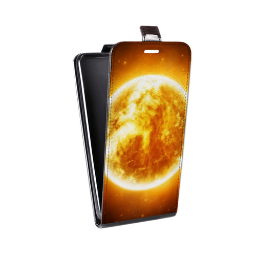 Дизайнерский вертикальный чехол-книжка для HTC Desire 616 Солнце