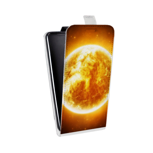 Дизайнерский вертикальный чехол-книжка для Alcatel 1C Солнце