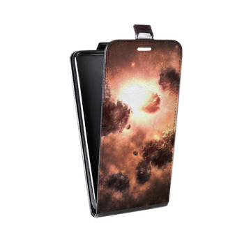 Дизайнерский вертикальный чехол-книжка для Huawei P9 Lite Туманность (на заказ)