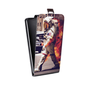Дизайнерский вертикальный чехол-книжка для OnePlus 6T Космонавт (на заказ)