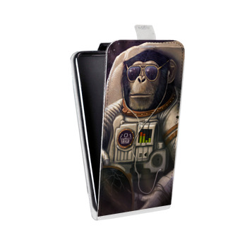 Дизайнерский вертикальный чехол-книжка для HTC One Mini Космонавт (на заказ)