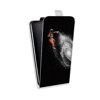 Дизайнерский вертикальный чехол-книжка для Huawei Honor 6C Pro Космонавт (на заказ)