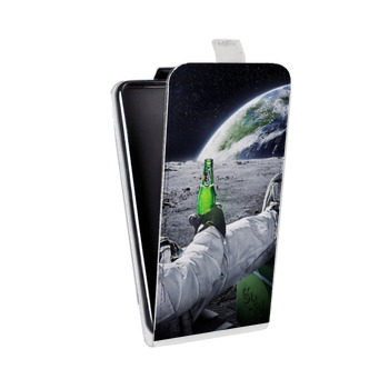 Дизайнерский вертикальный чехол-книжка для Nokia Lumia 620 Космонавт (на заказ)