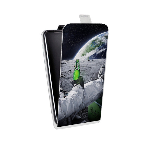 Дизайнерский вертикальный чехол-книжка для Samsung Galaxy Grand Космонавт