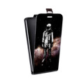 Дизайнерский вертикальный чехол-книжка для Samsung Galaxy A8 Космонавт