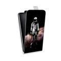 Дизайнерский вертикальный чехол-книжка для HTC Desire 12 Космонавт