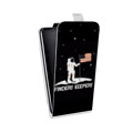 Дизайнерский вертикальный чехол-книжка для Samsung Galaxy Grand Космонавт