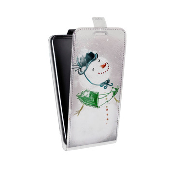 Дизайнерский вертикальный чехол-книжка для Samsung Galaxy S10 Lite Снеговики (на заказ)