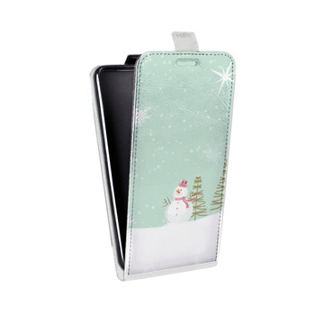 Дизайнерский вертикальный чехол-книжка для Xiaomi Poco X3 Снеговики (на заказ)