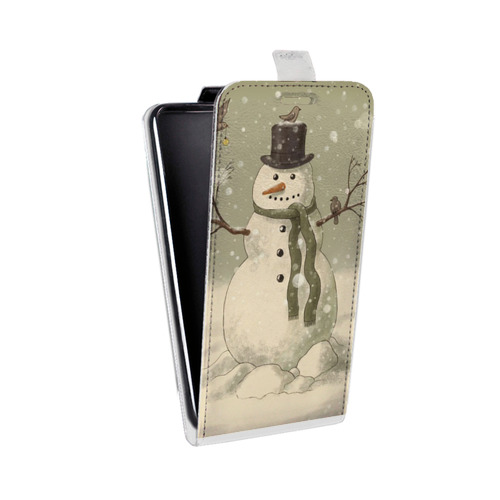 Дизайнерский вертикальный чехол-книжка для Iphone 12 Pro Снеговики