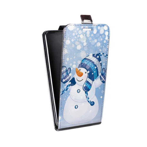 Дизайнерский вертикальный чехол-книжка для Huawei P30 Lite Снеговики
