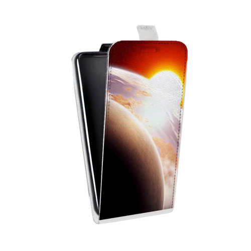 Дизайнерский вертикальный чехол-книжка для Huawei Honor 6 Plus Солнце