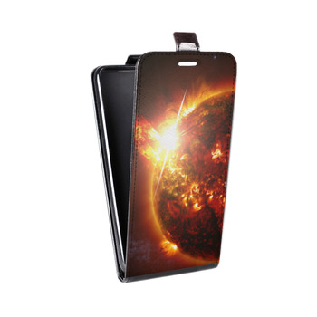 Дизайнерский вертикальный чехол-книжка для Alcatel One Touch Pop D5 Солнце (на заказ)
