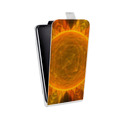 Дизайнерский вертикальный чехол-книжка для Samsung Galaxy Core Солнце