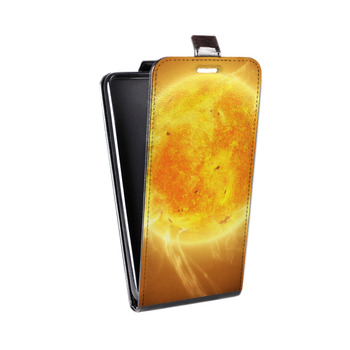 Дизайнерский вертикальный чехол-книжка для Huawei P Smart (2021) Солнце (на заказ)