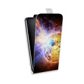 Дизайнерский вертикальный чехол-книжка для HTC U Ultra Солнце
