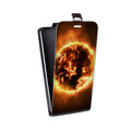 Дизайнерский вертикальный чехол-книжка для Iphone 5c Солнце