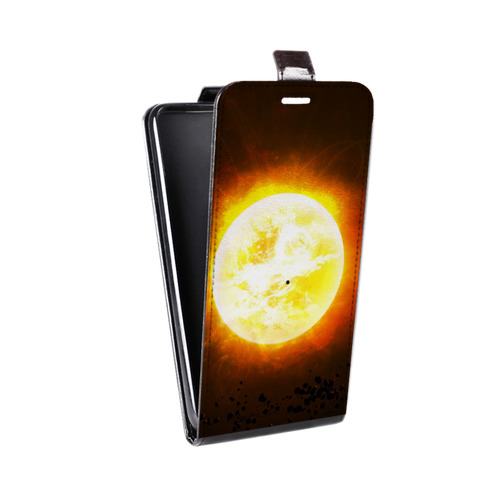 Дизайнерский вертикальный чехол-книжка для HTC Desire 728 Солнце
