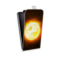 Дизайнерский вертикальный чехол-книжка для Microsoft Lumia 435 Солнце