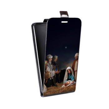 Дизайнерский вертикальный чехол-книжка для Iphone 5s Рождество Христово (на заказ)