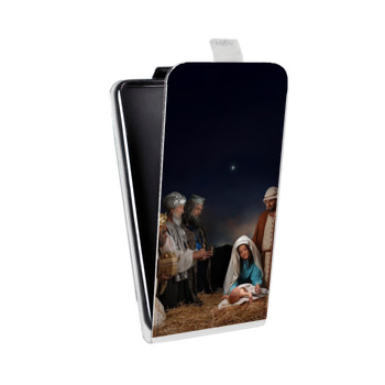 Дизайнерский вертикальный чехол-книжка для Alcatel One Touch Pop D5 Рождество Христово (на заказ)
