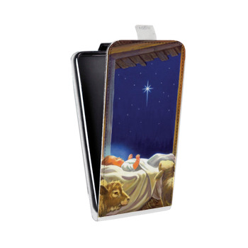 Дизайнерский вертикальный чехол-книжка для Samsung Galaxy S6 Edge Рождество Христово (на заказ)