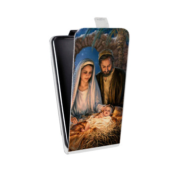 Дизайнерский вертикальный чехол-книжка для Samsung Galaxy S6 Edge Рождество Христово (на заказ)