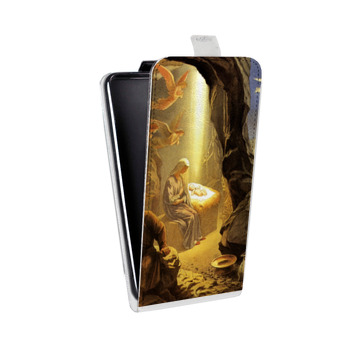 Дизайнерский вертикальный чехол-книжка для Sony Xperia E4g Рождество Христово (на заказ)