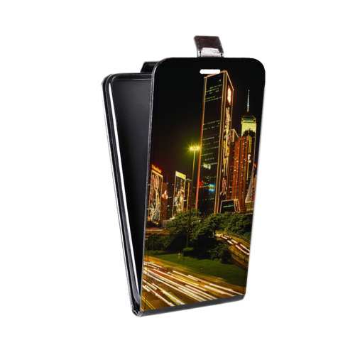 Дизайнерский вертикальный чехол-книжка для LG L80 Гонконг