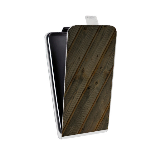 Дизайнерский вертикальный чехол-книжка для Realme 7 Pro Дерево