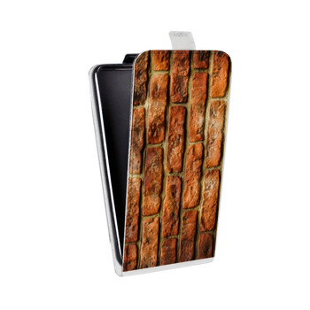Дизайнерский вертикальный чехол-книжка для Samsung Galaxy Alpha Кирпич (на заказ)