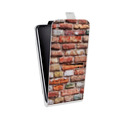 Дизайнерский вертикальный чехол-книжка для LG G7 Fit Кирпич
