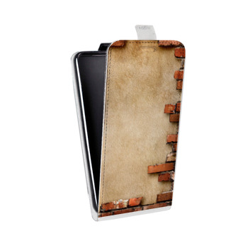 Дизайнерский вертикальный чехол-книжка для Sony Xperia E5 Кирпич (на заказ)