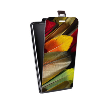 Дизайнерский вертикальный чехол-книжка для Samsung Galaxy Note 2 Перья (на заказ)