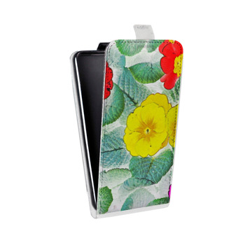 Дизайнерский вертикальный чехол-книжка для Iphone Xs Max Цветочные мотивы (на заказ)