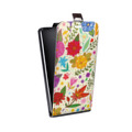 Дизайнерский вертикальный чехол-книжка для Asus ZenFone Live Цветочные мотивы