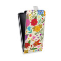 Дизайнерский вертикальный чехол-книжка для HTC Desire 530 Цветочные мотивы