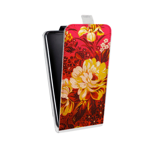 Дизайнерский вертикальный чехол-книжка для Iphone 12 Pro Цветочные мотивы