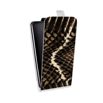 Дизайнерский вертикальный чехол-книжка для HTC U12 Plus Кожа змей (на заказ)
