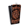 Дизайнерский вертикальный чехол-книжка для Iphone 13 Pro Max кофе текстуры