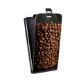 Дизайнерский вертикальный чехол-книжка для Iphone 5c кофе текстуры