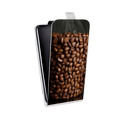 Дизайнерский вертикальный чехол-книжка для Alcatel 1C кофе текстуры