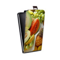 Дизайнерский вертикальный чехол-книжка для HTC One M9 Фрукты текстуры